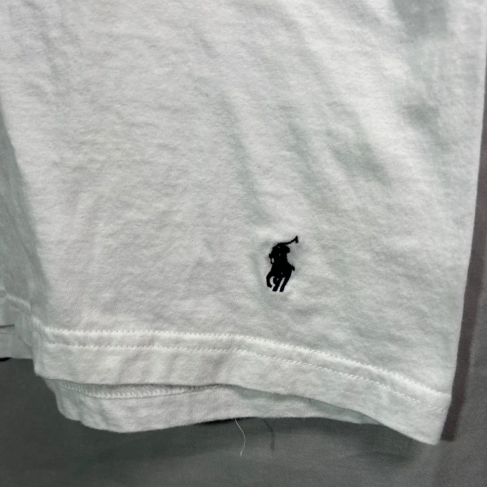 Polo Ralph Lauren T-Shirt Men XL White Crewneck Tee Embroidered‎ Pony